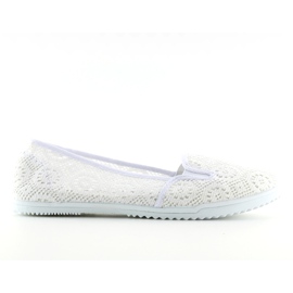 Vita spets slipons MN70 vit