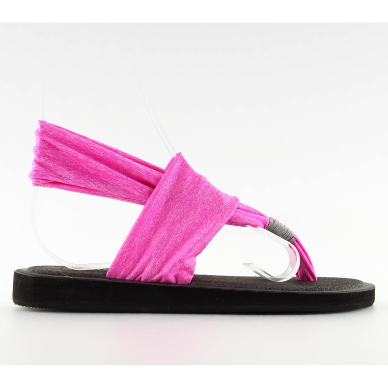 Rosa flipflops i fushia-bomull