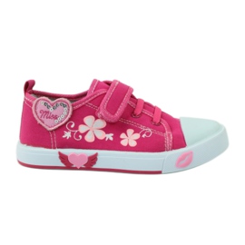 American Club American heart sneakers med läder innersula rosa