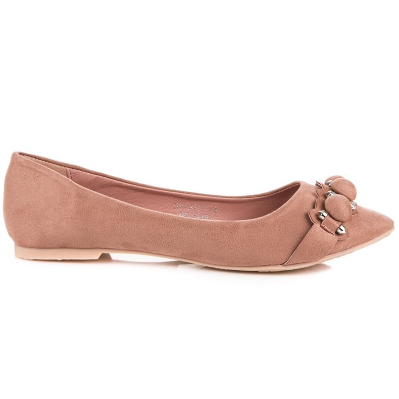 Ideal Shoes Snygga rosa ballerinor