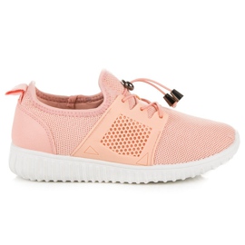 Laxsneakers med passform rosa