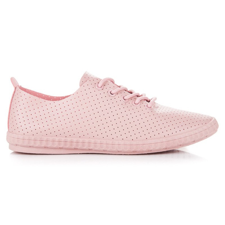 Genombrutna rosa sneakers