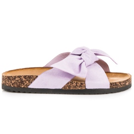 Bello Star Lila mocka tofflor purpur