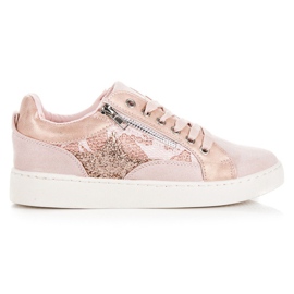 Erynn Trendiga bundna sneakers rosa