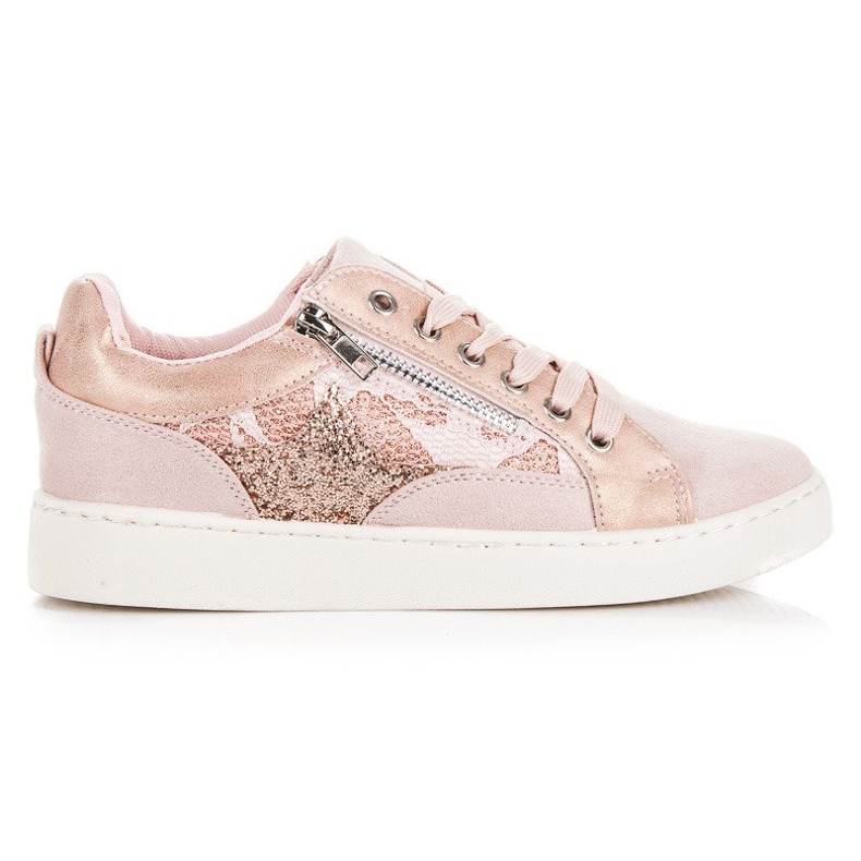 Erynn Trendiga bundna sneakers rosa