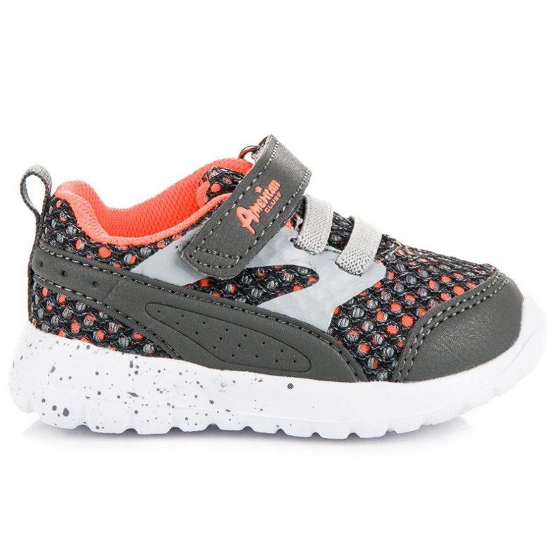 American Club Elastiska och amerikanska velcroskor grå