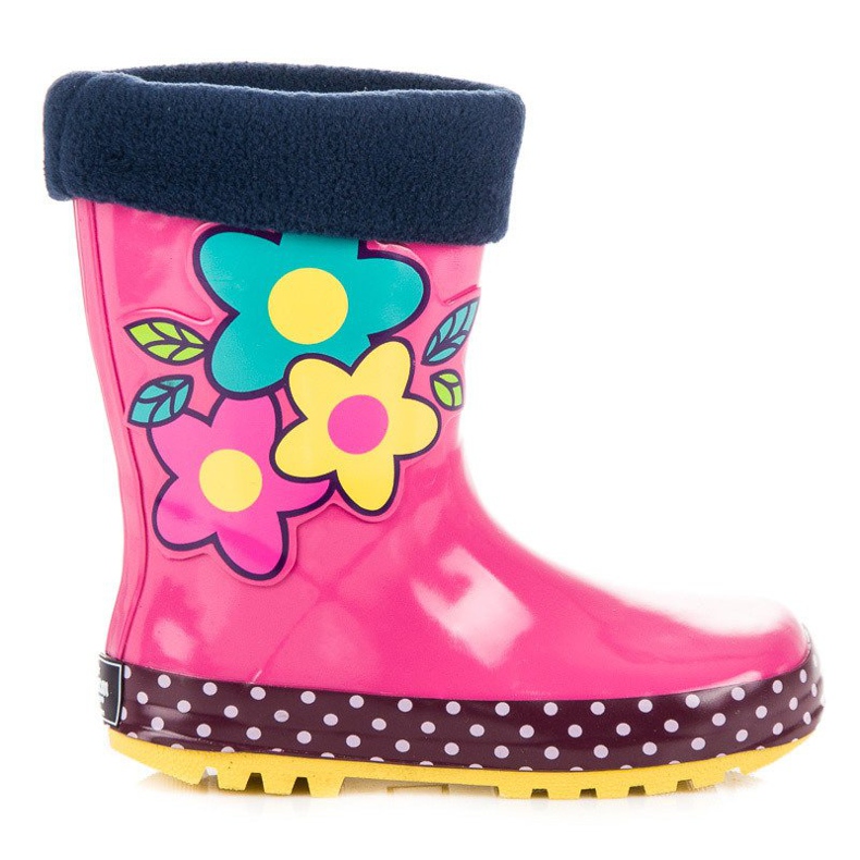 American Club American Flower Wellies för flickor rosa