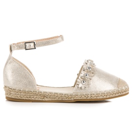 Anesia Paris Guld espadrillos sandaler gyllene