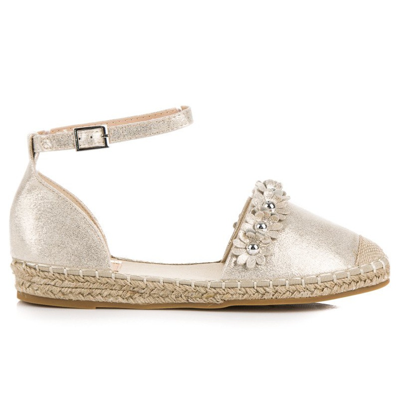 Anesia Paris Guld espadrillos sandaler gyllene