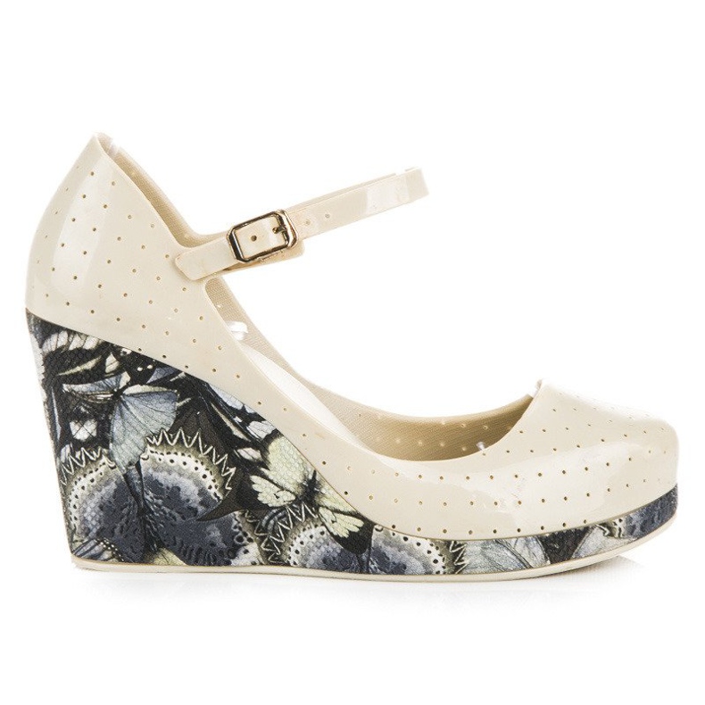 Meliskisandaler på vinceza kilklack brun