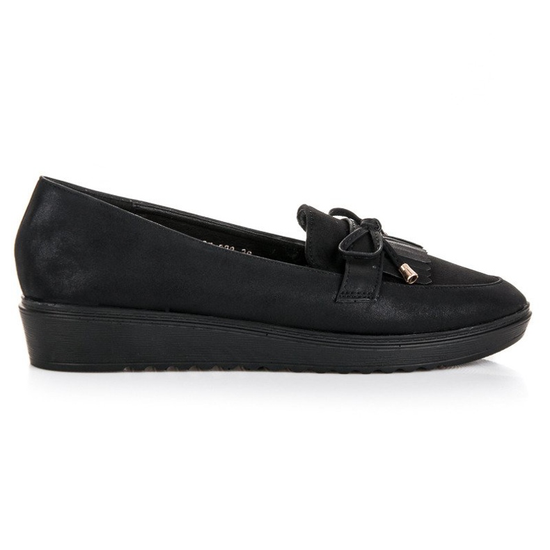 Queen Vivi Moderiktiga loafers för våren svart