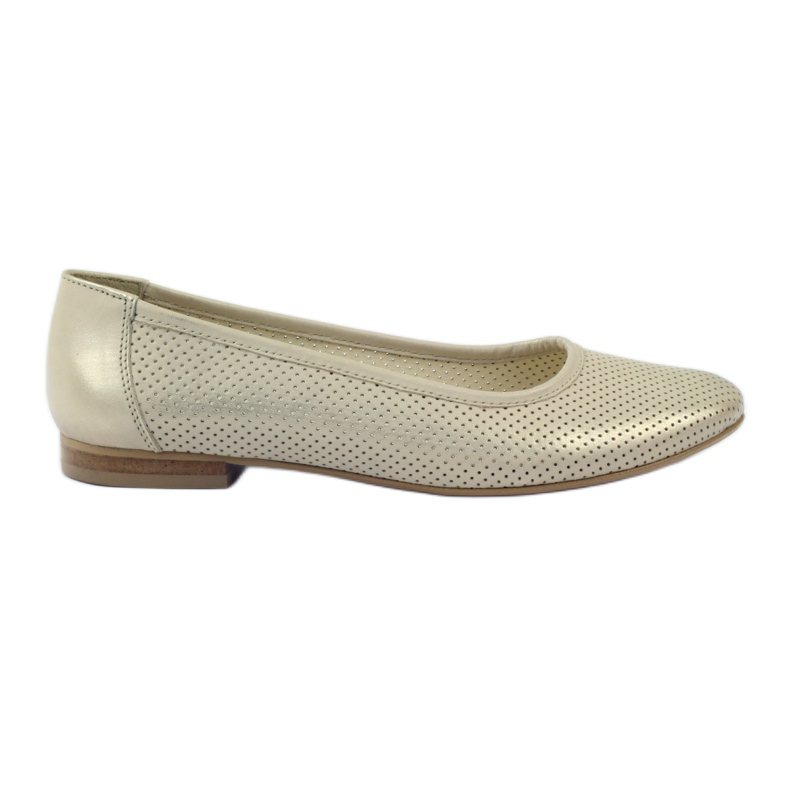 Ballerinas perforerad Angello 336 guld beige