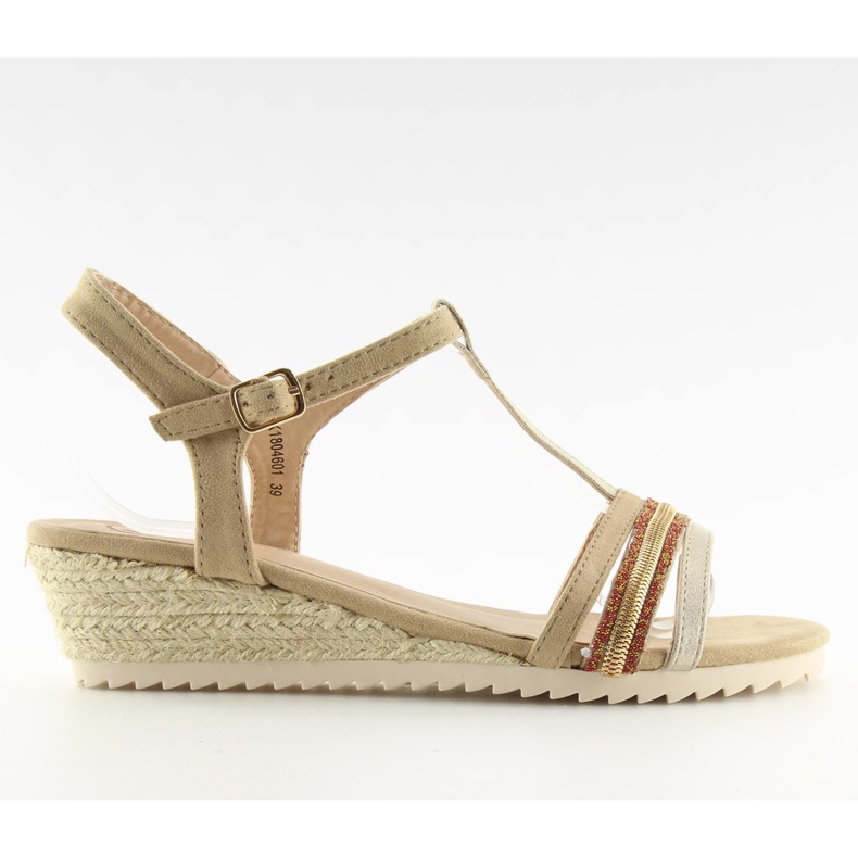 Arenasandaler med beige espadriller för kvinnor