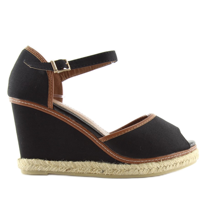 Svarta kilasandaler AF-74 svarta