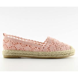 Rosa spets espadrilles BB11 Rosa