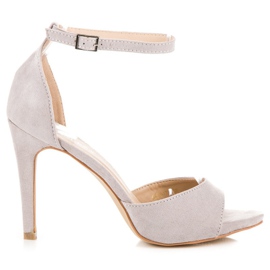 Vinceza-sandaler med hög klack i mocka grå