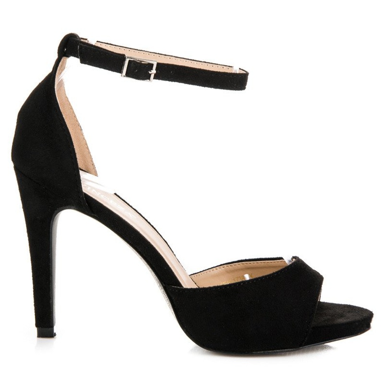 Vinceza-sandaler med hög klack i mocka svart