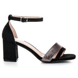 Vinceza-sandaler med hög klack i mocka svart