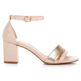 Vinceza-sandaler med hög klack i mocka brun