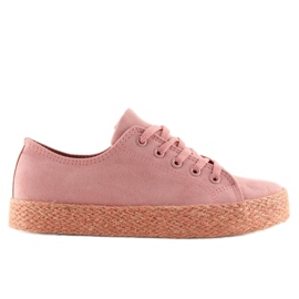 Espadrillor fullfärg rosa K1830201 Rosa