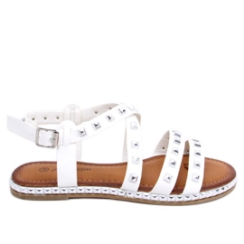 Vita sandaler med dubbar WL193 Vit