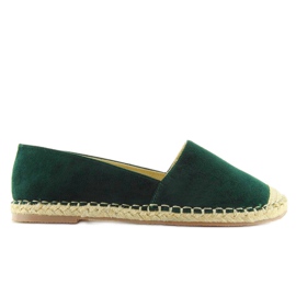Gröna espadrillor i mocka LT22K-5 grön