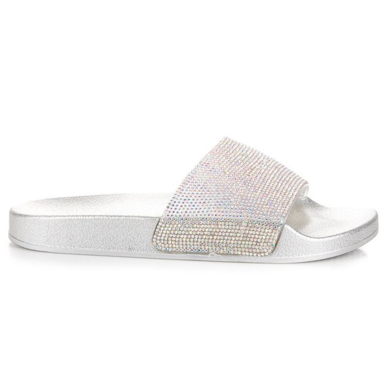 Bello Star Tofflor med kristaller grå