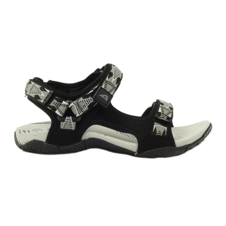 American Club Sandaler med ett amerikanskt 6102-läderinlägg svart grå