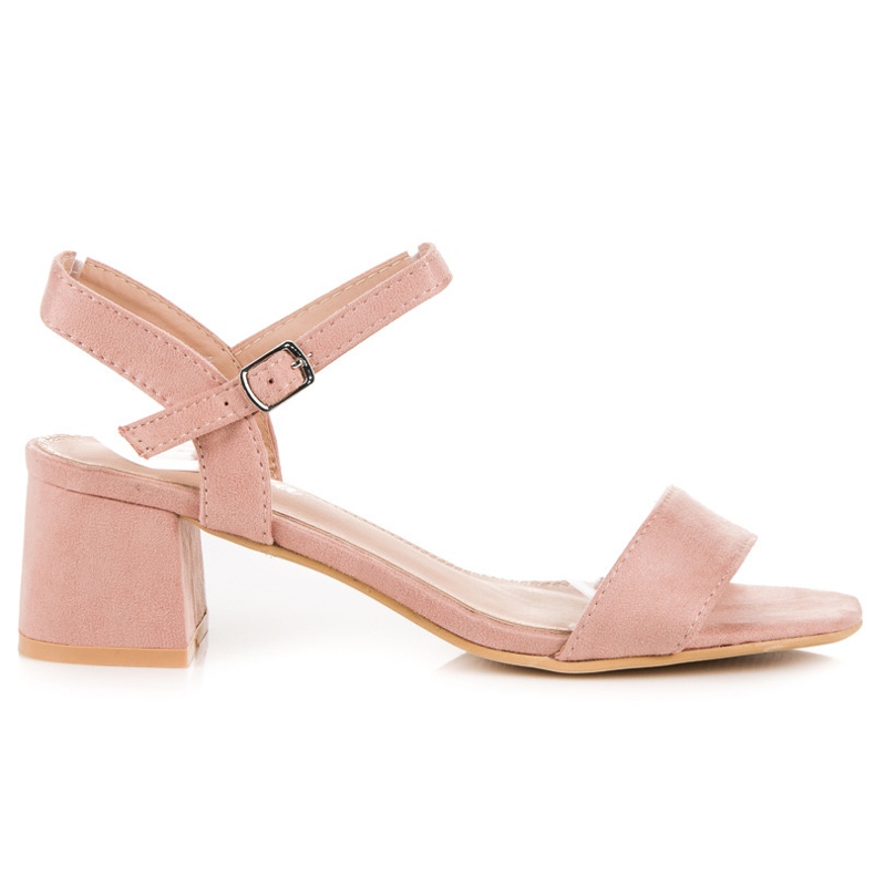 Renda Högklackade sandaler rosa