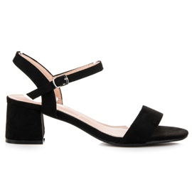 Renda Högklackade sandaler svart