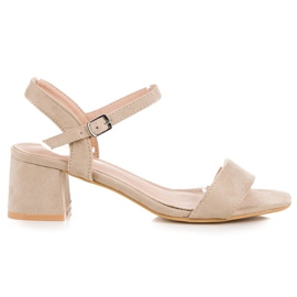 Renda Högklackade sandaler brun