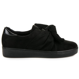 Bestelle Slip-on sneakers med rosett svart