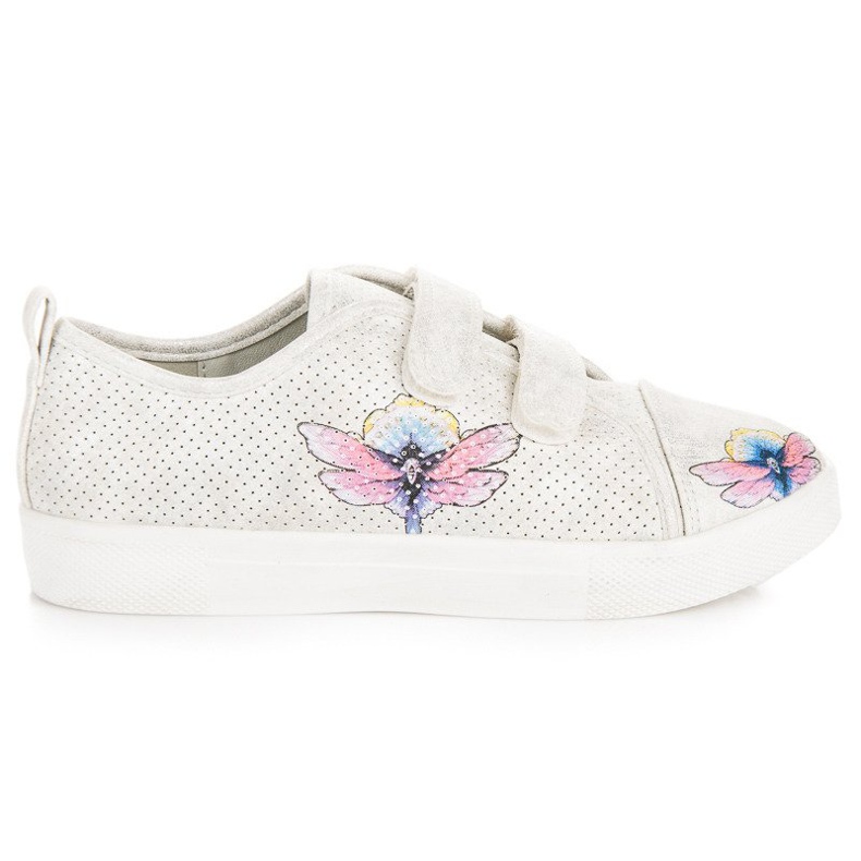 Vit Sneakers med kardborre VINCEZA