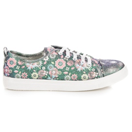 Bundet Sneakers In Flowers VINCEZA mångfärgad