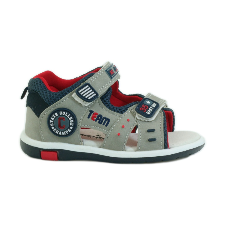 American Club Sandaler med ett amerikanskt 87297-läderinlägg marinblå grå