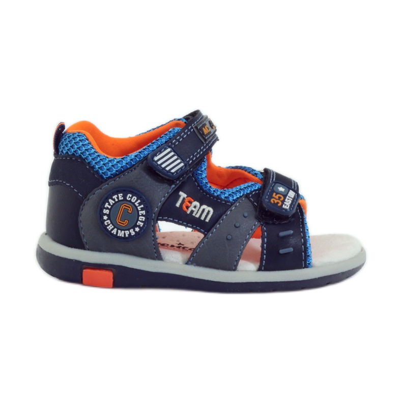 American Club Sandaler med ett amerikanskt 87297-läderinlägg marinblå