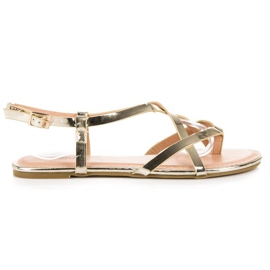 Evento Gyllene platta sandaler