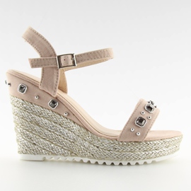 Rosa Espadrillos på kilar rosa TS-2730 Rosa