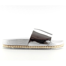 Silver damtofflor N-29 silver grå