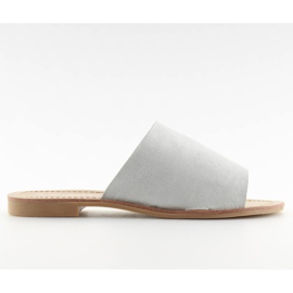 H8-116 Grå raka grå tofflor