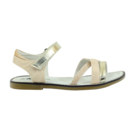 American Club Sandaler med ett amerikanskt 5019-läderinlägg gul brun