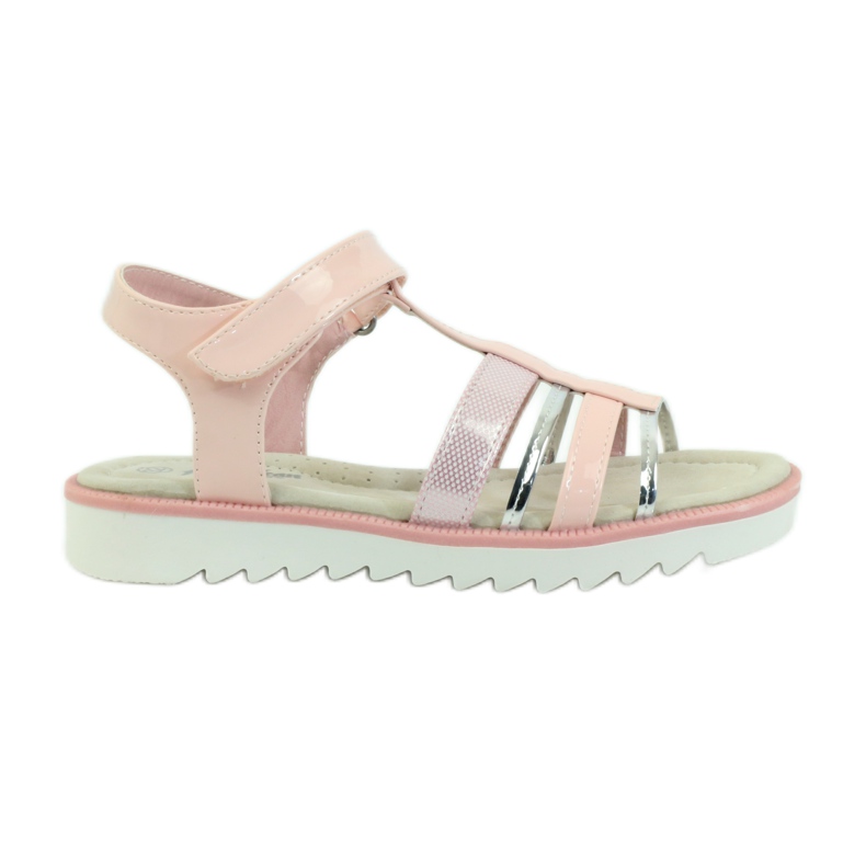 American Club Sandaler med ett amerikanskt 16903-läderinlägg rosa grå