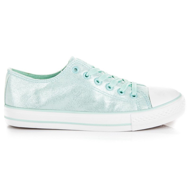 Sport Mint bundna sneakers grön