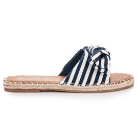 Seastar Snygga randiga flipflops blå