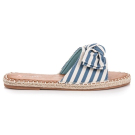 Seastar Snygga randiga flipflops blå
