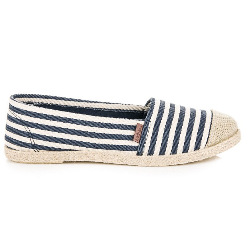 McKey Ribbstickade espadrillor blå