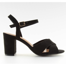 Sandaler med breda klackar svart 100