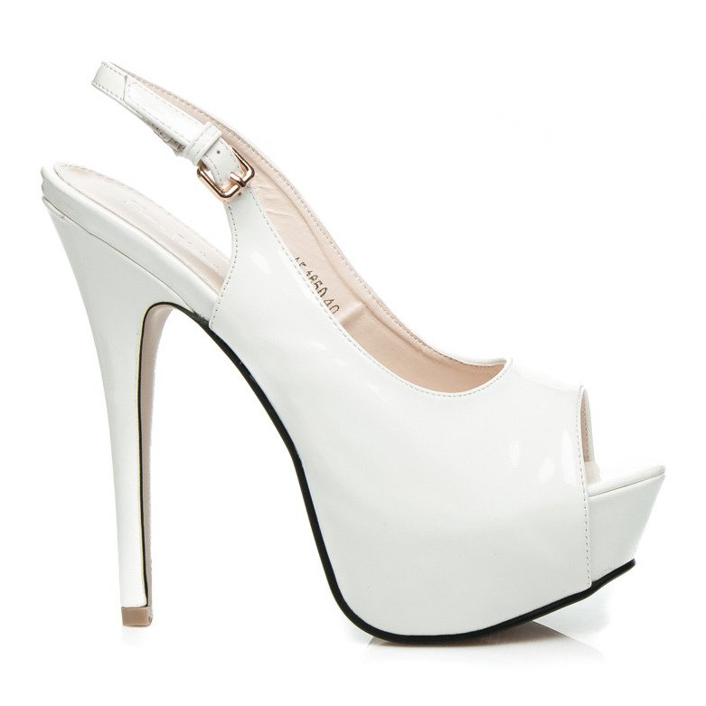 Comer Pumps med hög glans vit