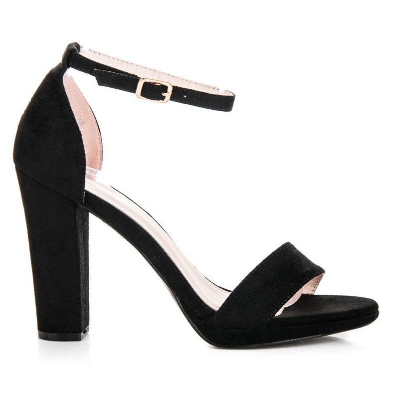 Primavera Sandaler i mocka på en bar svart