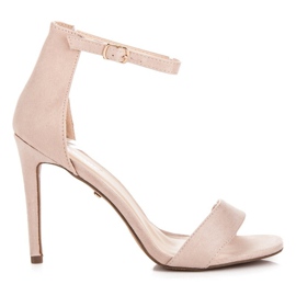 Seastar Beige sandaler på hög klack